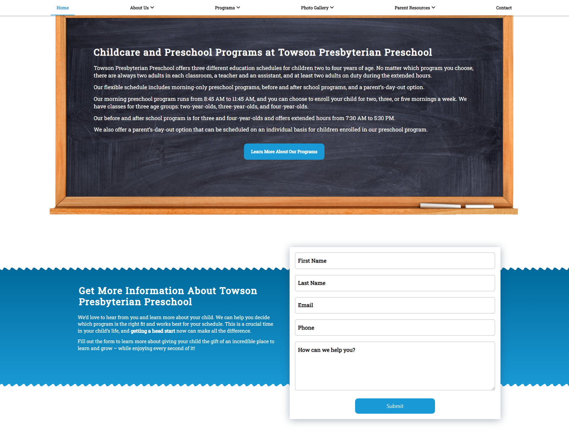 Towson Presbyterian Preschool one